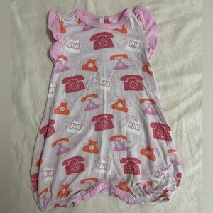 Pink retro telephone romper